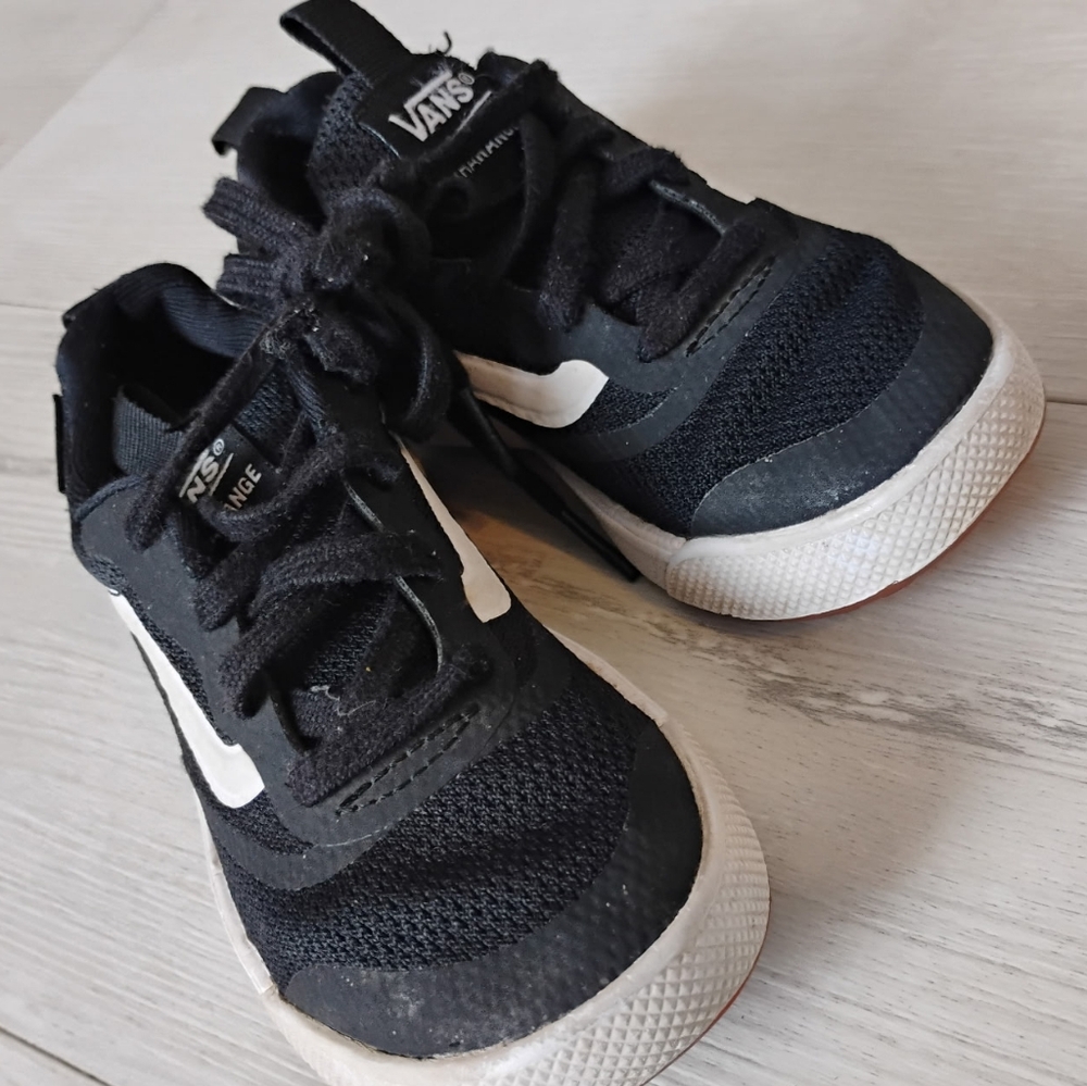 Vans Kids Black and White Sneakers - Picture 2 of 2